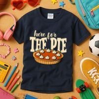 Here For The Pie Thanksgiving Holiday Kids T-Shirt thumb 3