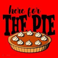Here For The Pie Thanksgiving Holiday Santa Hat thumb 1