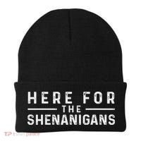 Here For The Shenanigans Irish Ireland St. Patrick's Day Beanie thumb 0
