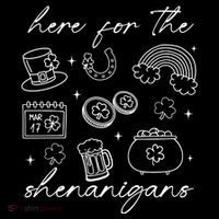 Here For The Shenanigans St Patricks Day Toddler Hoodie thumb 2