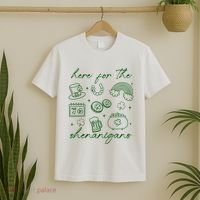 Here For The Shenanigans St Patricks Day T-Shirt thumb 2