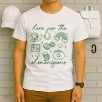 Here For The Shenanigans St Patricks Day T-Shirt thumb 6