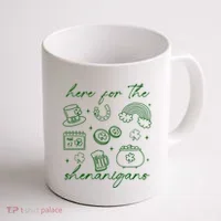 Here For The Shenanigans St Patricks Day Coffee Mug thumb 1