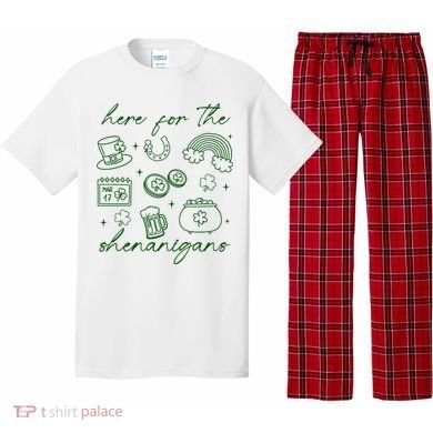 Here For The Shenanigans St Patricks Day Pajama Set