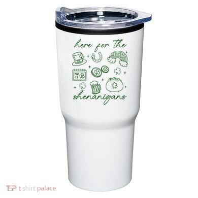 Here For The Shenanigans St Patricks Day Tumbler