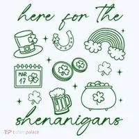 Here For The Shenanigans St Patricks Day Tank Top thumb 6