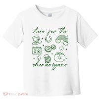 Here For The Shenanigans St Patricks Day Toddler T-Shirt thumb 0