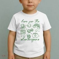 Here For The Shenanigans St Patricks Day Toddler T-Shirt thumb 2