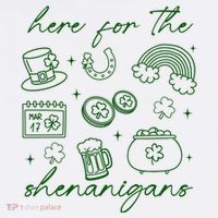 Here For The Shenanigans St Patricks Day Kids T-Shirt thumb 4