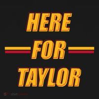 Here For Taylor Football Sports Fan Women's Hoodie thumb 2