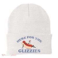 Here For The Glizzies 4th Of July Beanie thumb 0