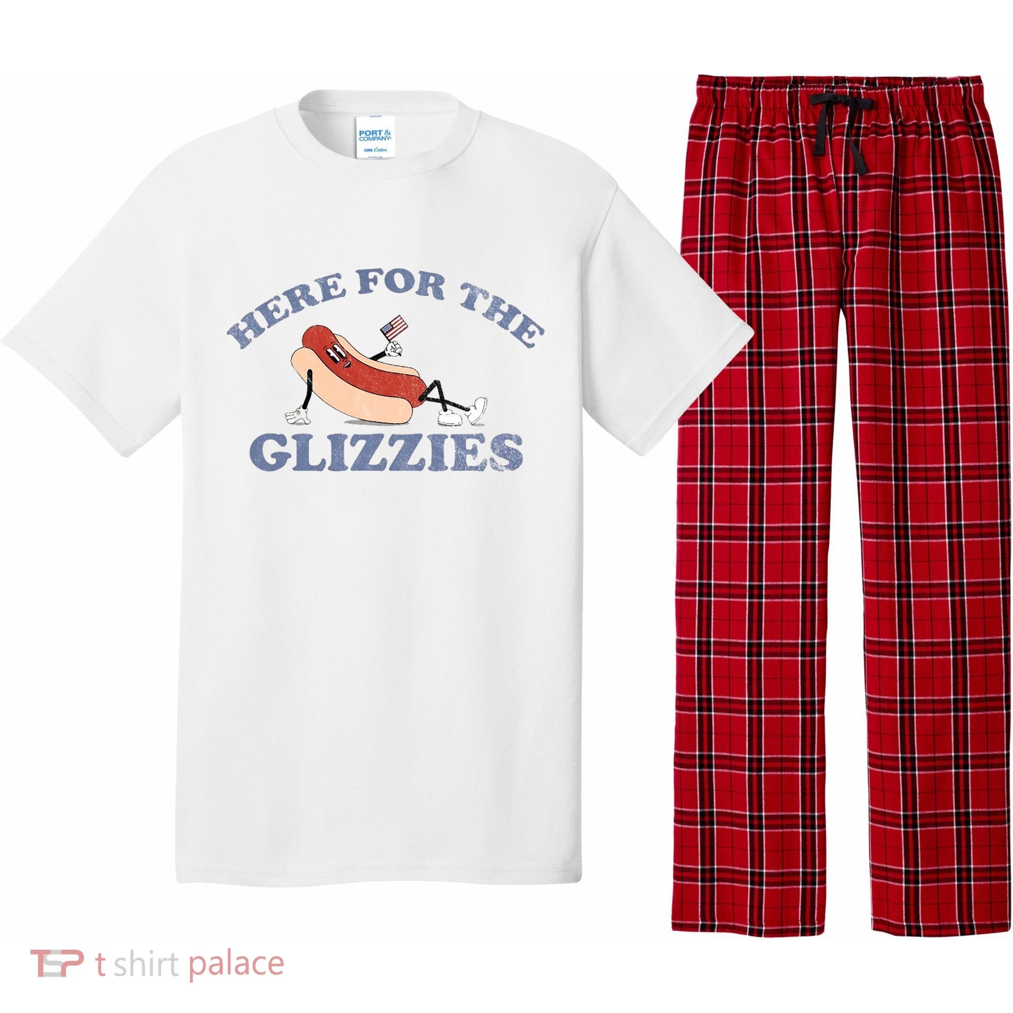 Here For The Glizzies 4th Of July Pajama Set
