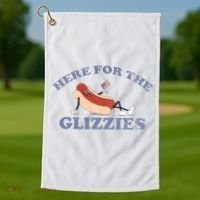 Here For The Glizzies 4th Of July Golf Towel thumb 1