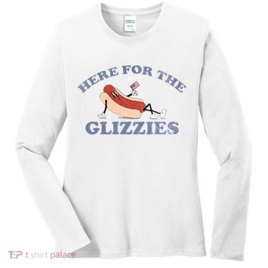 Here For The Glizzies 4th Of July Women's Long Sleeve Shirt