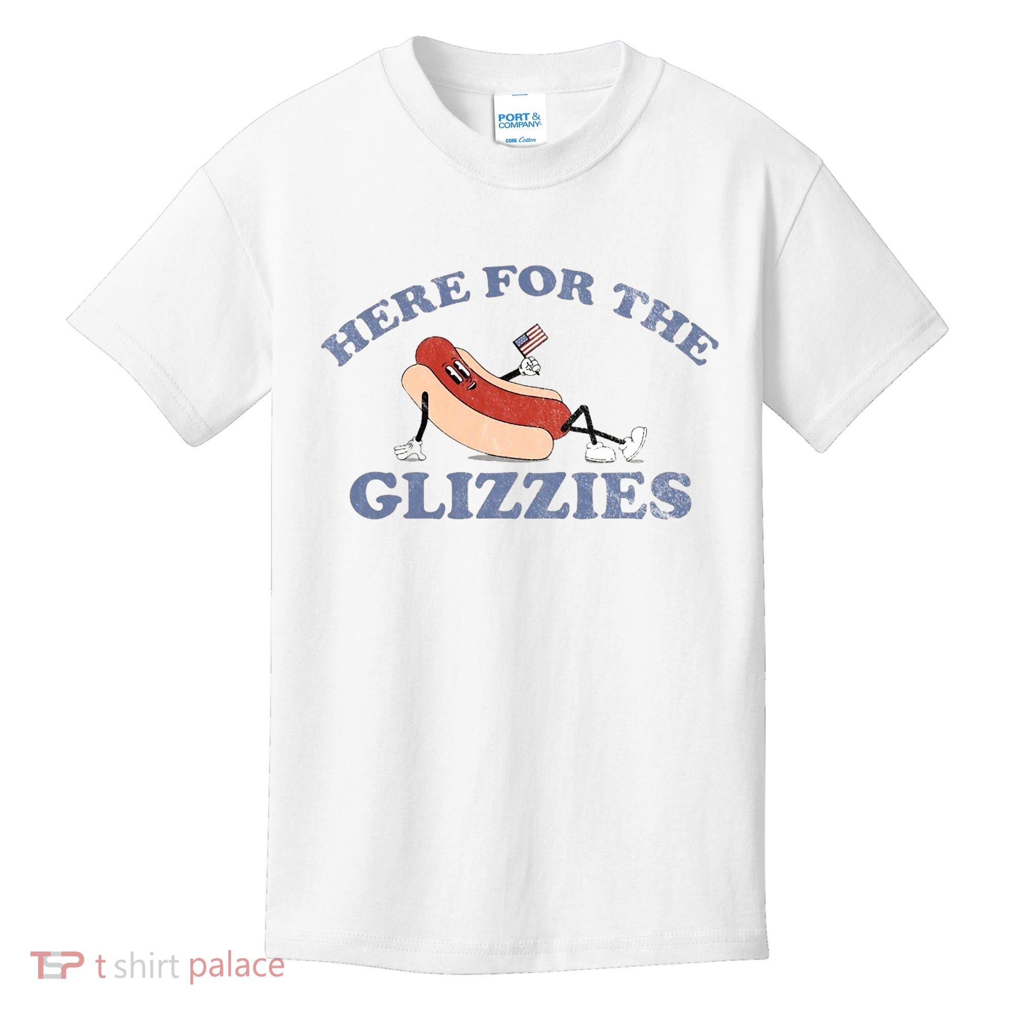 Here For The Glizzies 4th Of July Kids T-Shirt