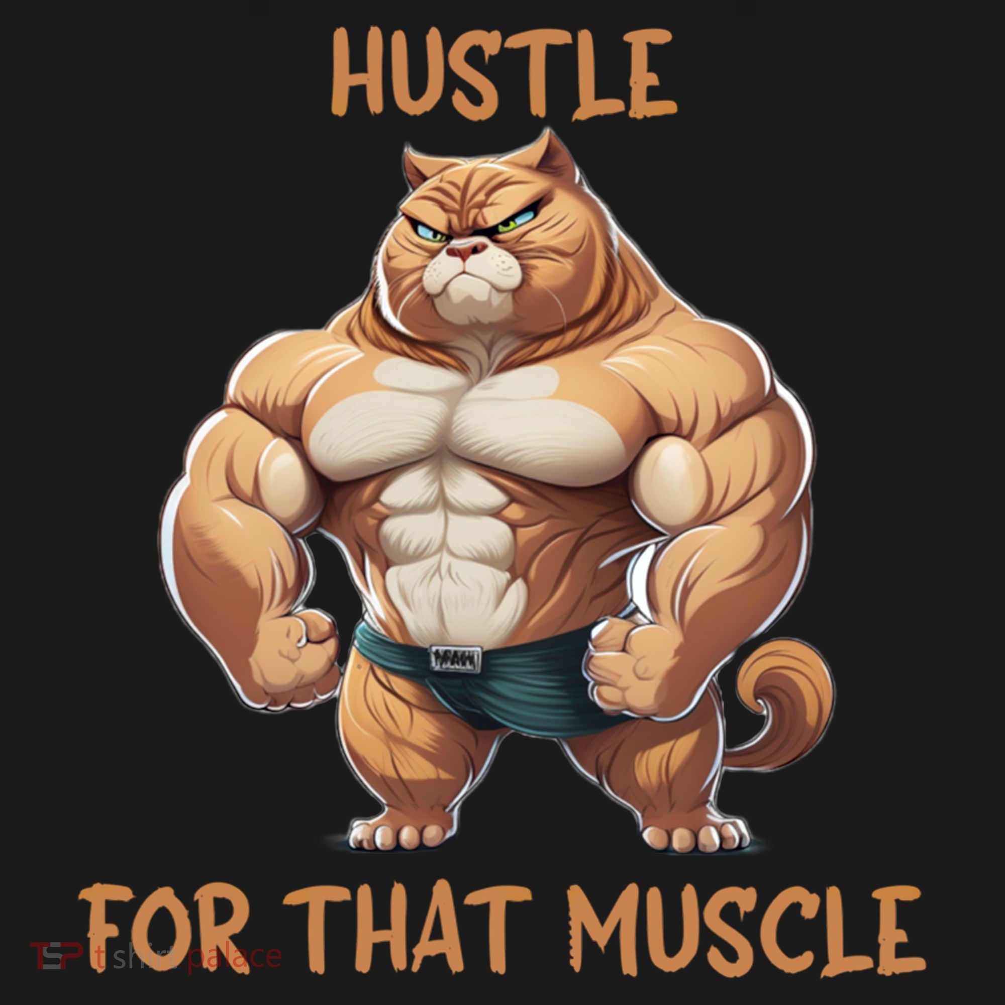 Hustle For That Muscle Cat Weightlifting Bodybuilding Gym Gift Women's Hoodie