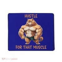 Hustle For That Muscle Cat Weightlifting Bodybuilding Gym Gift Mousepad thumb 0