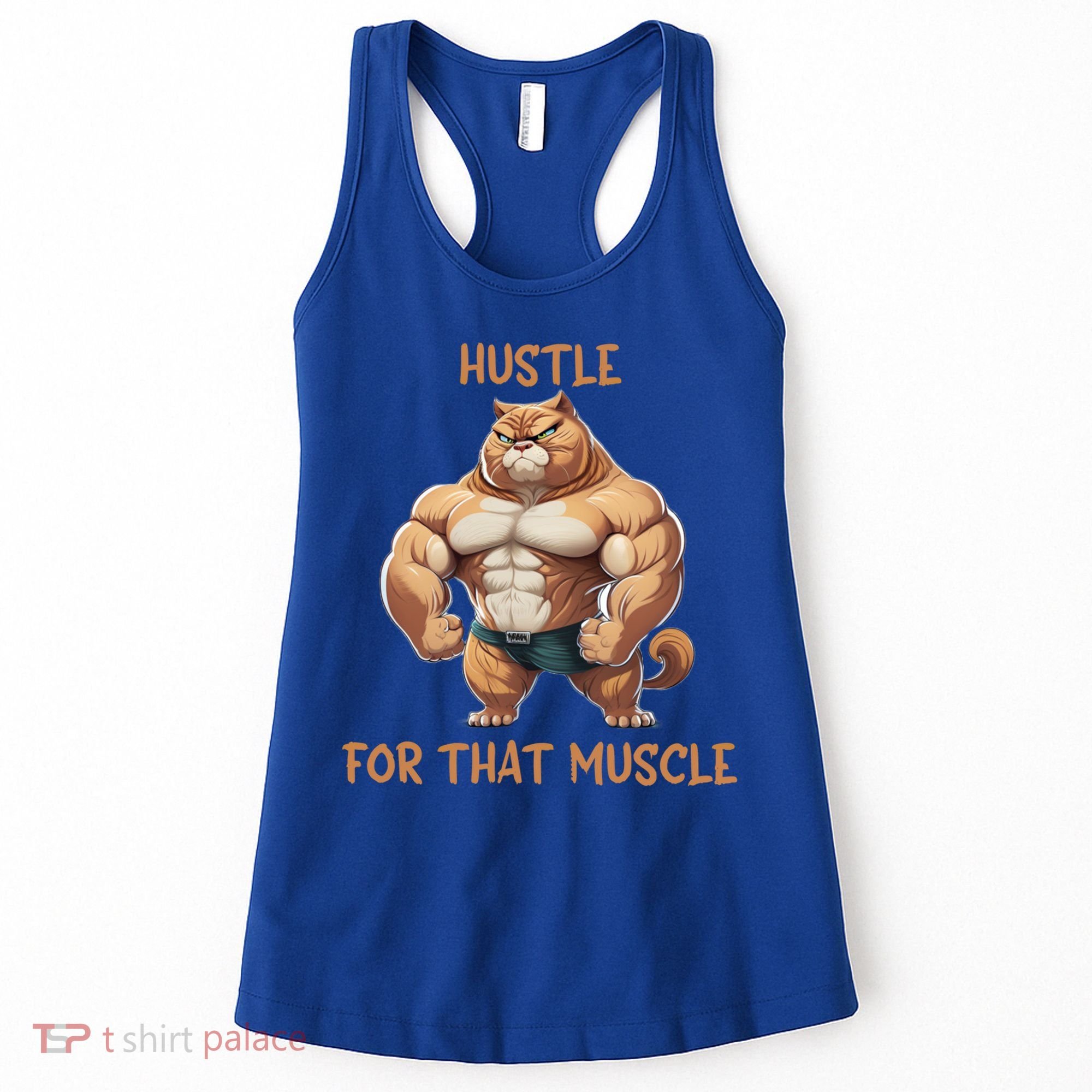 Hustle For That Muscle Cat Weightlifting Bodybuilding Gym Gift Women's Tank Top