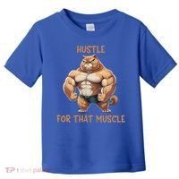 Hustle For That Muscle Cat Weightlifting Bodybuilding Gym Gift Toddler T-Shirt thumb 0