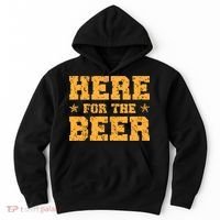 Here For The Beer Funny Drinking College Party Hoodie thumb 0