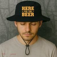Here For The Beer Funny Drinking College Party Bucket Hat thumb 2