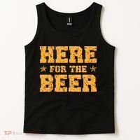 Here For The Beer Funny Drinking College Party Tank Top thumb 2