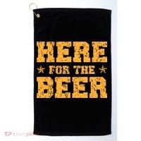 Here For The Beer Funny Drinking College Party Golf Towel thumb 0