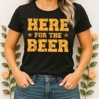 Here For The Beer Funny Drinking College Party Women's T-Shirt thumb 2