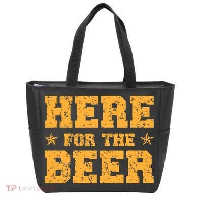 Here For The Beer Funny Drinking College Party Tote Bag