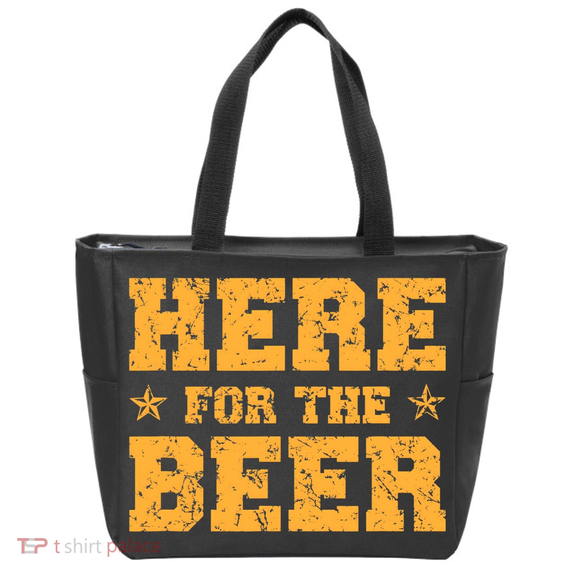 Here For The Beer Funny Drinking College Party Tote Bag