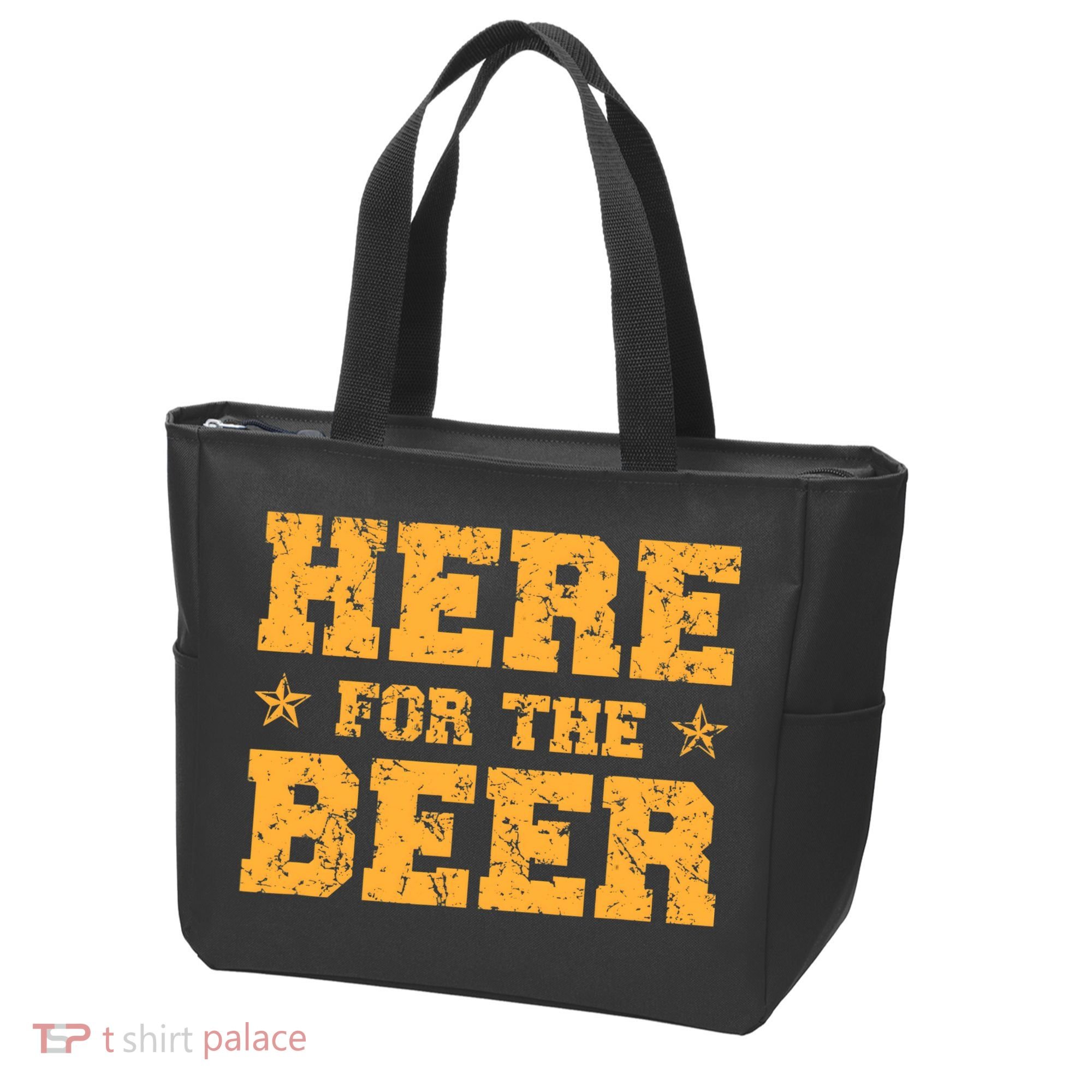 Here For The Beer Funny Drinking College Party Tote Bag
