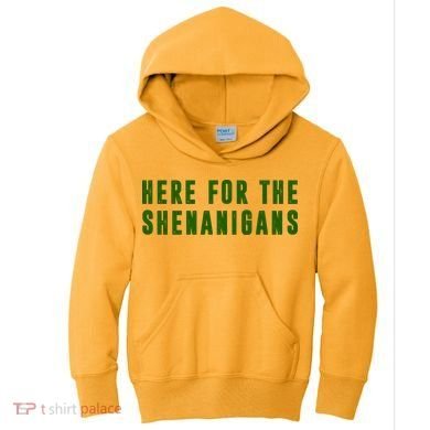 Here For The Shenanigans Kids Hoodie