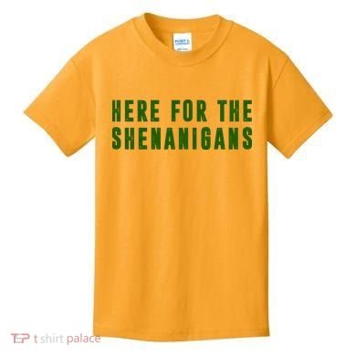 Here For The Shenanigans Kids T-Shirt