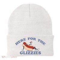 Here For The Glizzies 4th Of July Beanie thumb 0