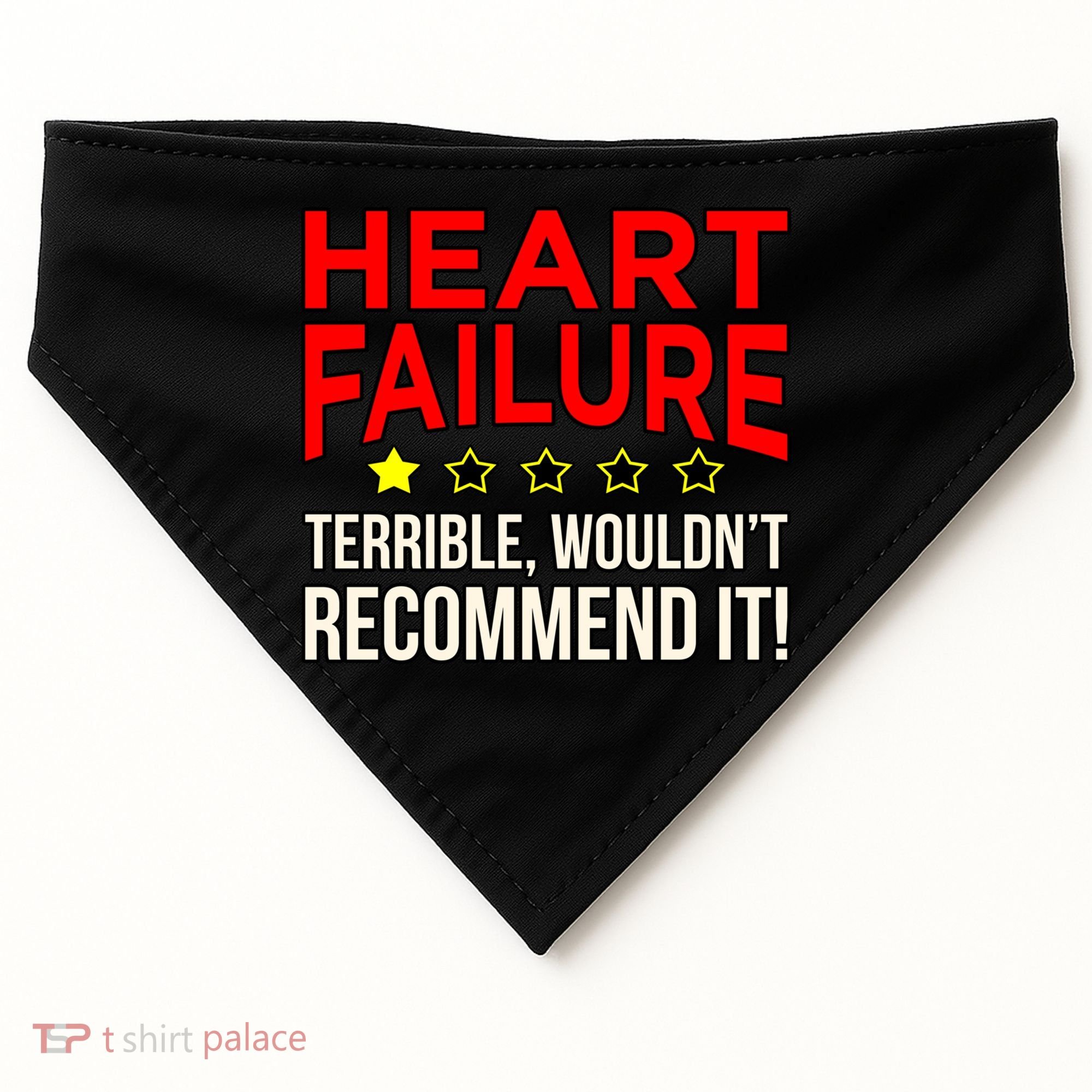 Heart Failure Terrible Hearts Disease Awareness Graphic Gift USA-Made Doggie Bandana