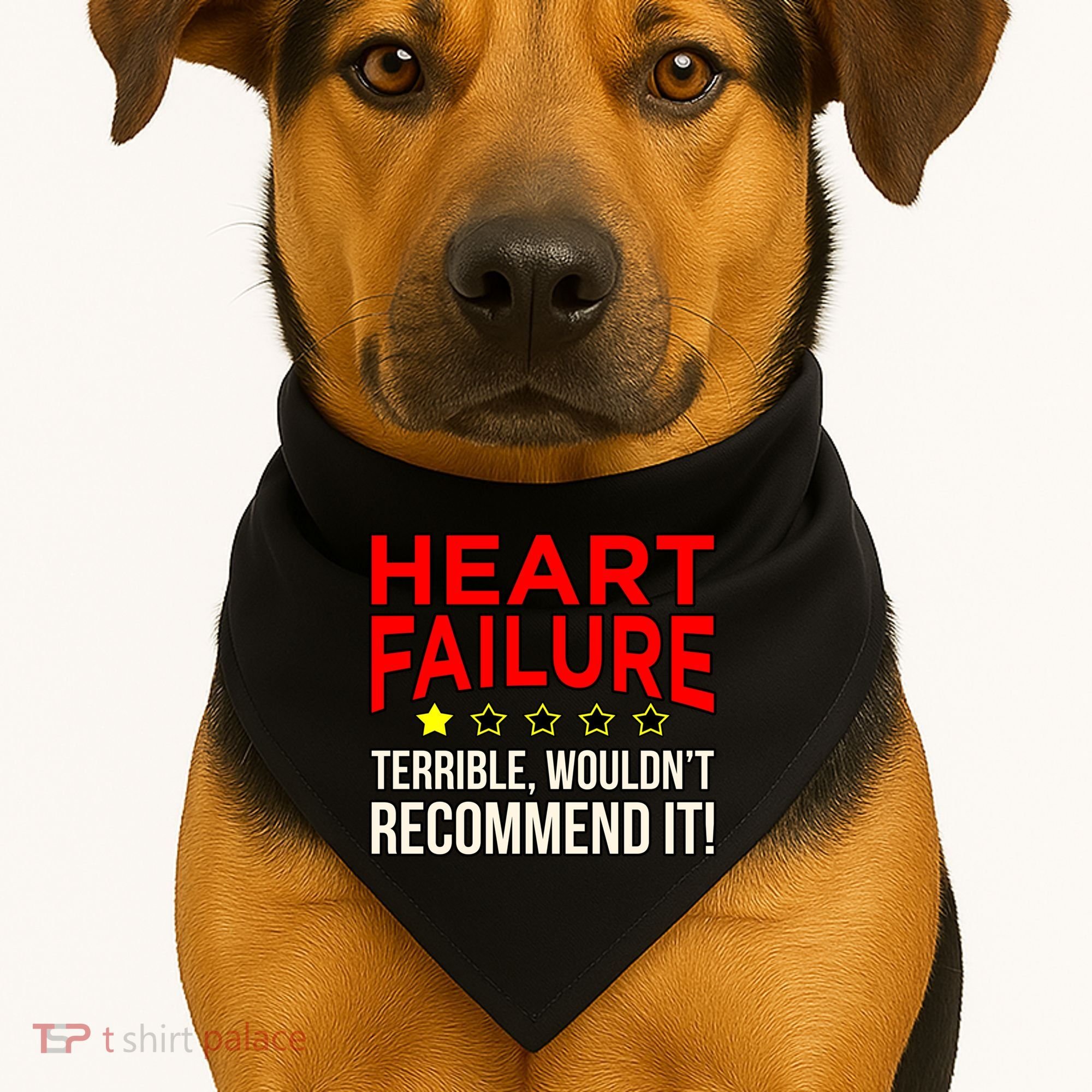 Heart Failure Terrible Hearts Disease Awareness Graphic Gift USA-Made Doggie Bandana