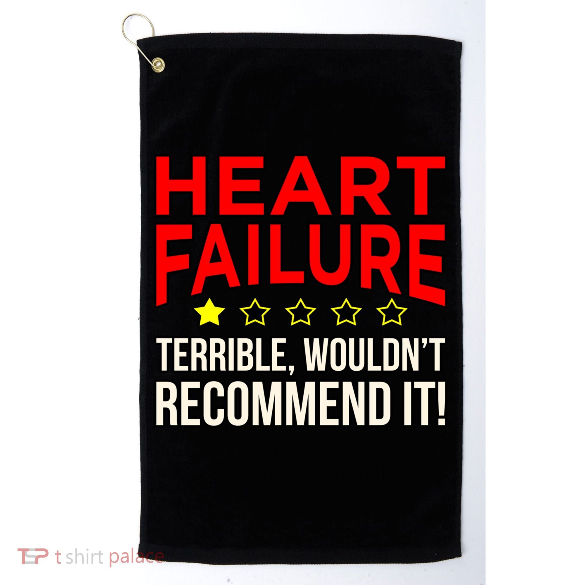 Heart Failure Terrible Hearts Disease Awareness Graphic Gift Golf Towel