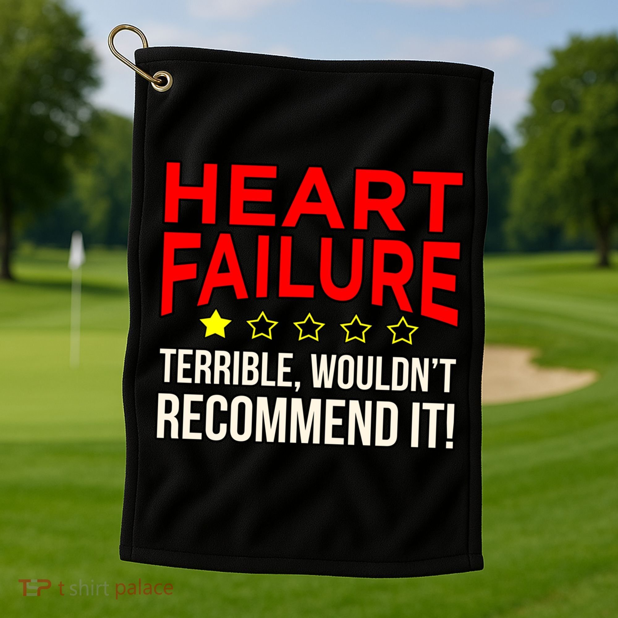 Heart Failure Terrible Hearts Disease Awareness Graphic Gift Golf Towel