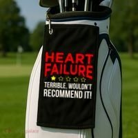 Heart Failure Terrible Hearts Disease Awareness Graphic Gift Golf Towel thumb 2