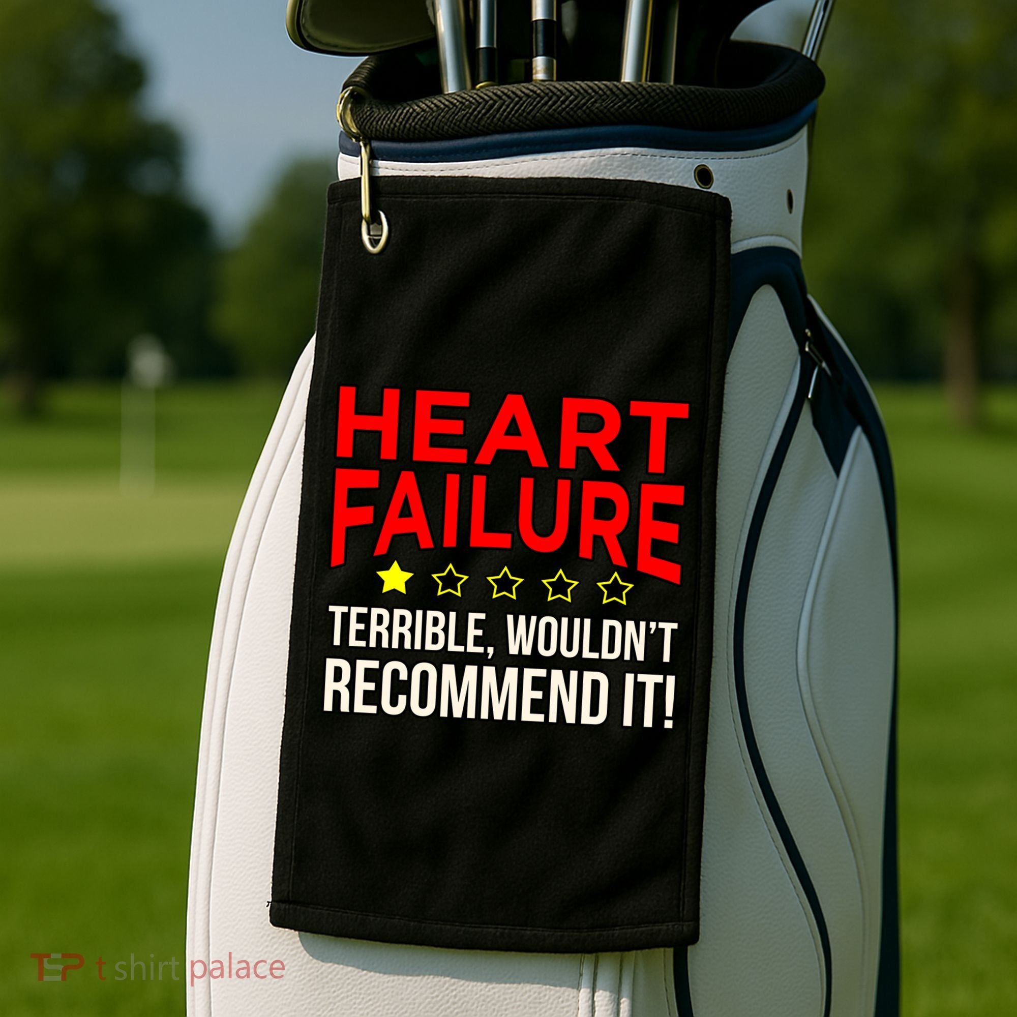 Heart Failure Terrible Hearts Disease Awareness Graphic Gift Golf Towel