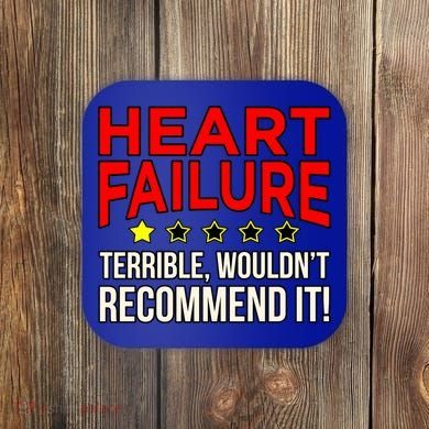 Heart Failure Terrible Hearts Disease Awareness Graphic Gift Coaster