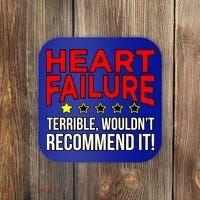 Heart Failure Terrible Hearts Disease Awareness Graphic Gift Coaster thumb 0