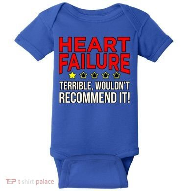 Heart Failure Terrible Hearts Disease Awareness Graphic Gift Baby Bodysuit