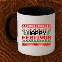 Happy Festivus Ugly Christmas Coffee Mug thumb 2