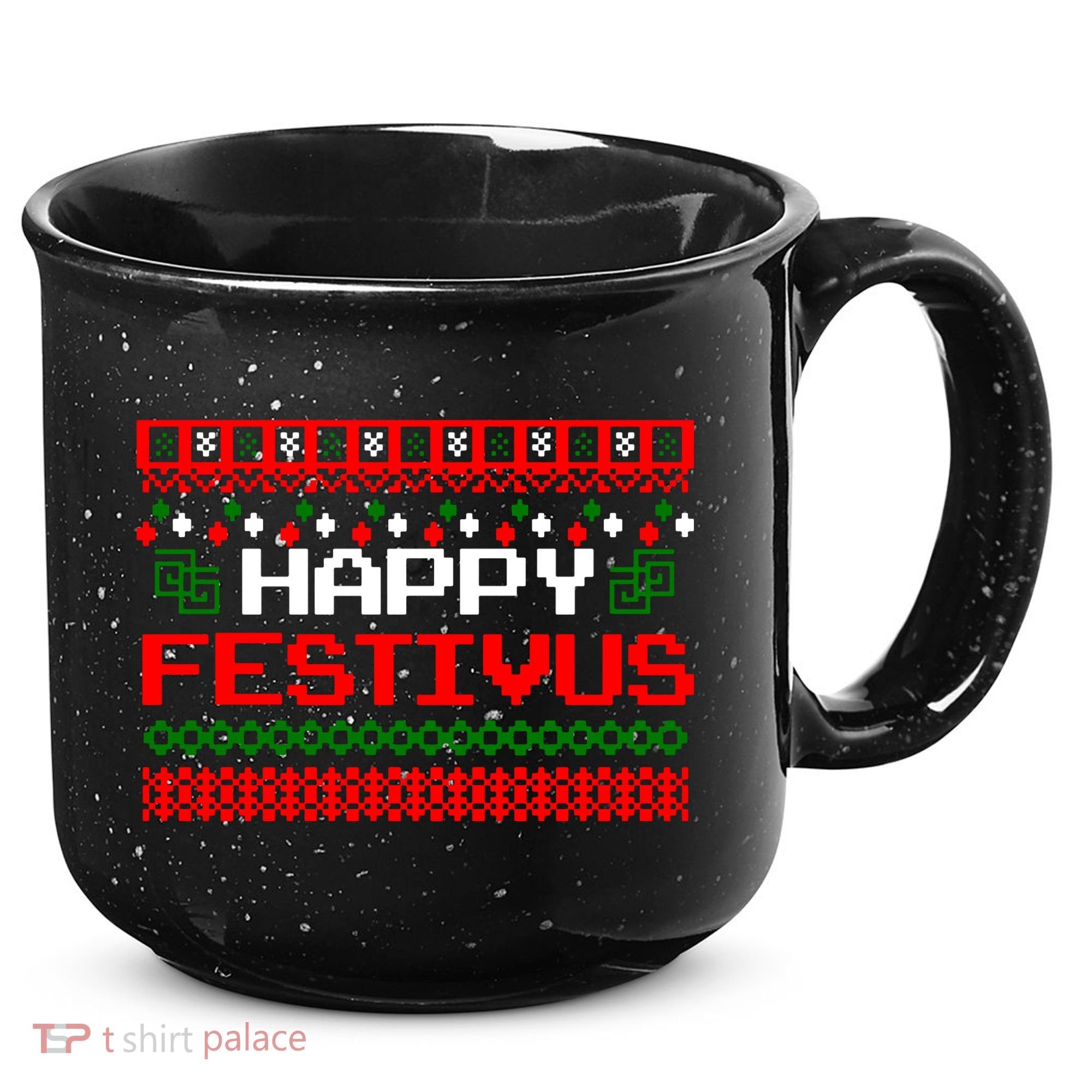 Happy Festivus Ugly Christmas 15oz Campfire Ceramic Mug