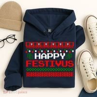 Happy Festivus Ugly Christmas Hoodie thumb 4