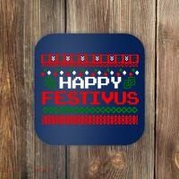 Happy Festivus Ugly Christmas Coaster thumb 0