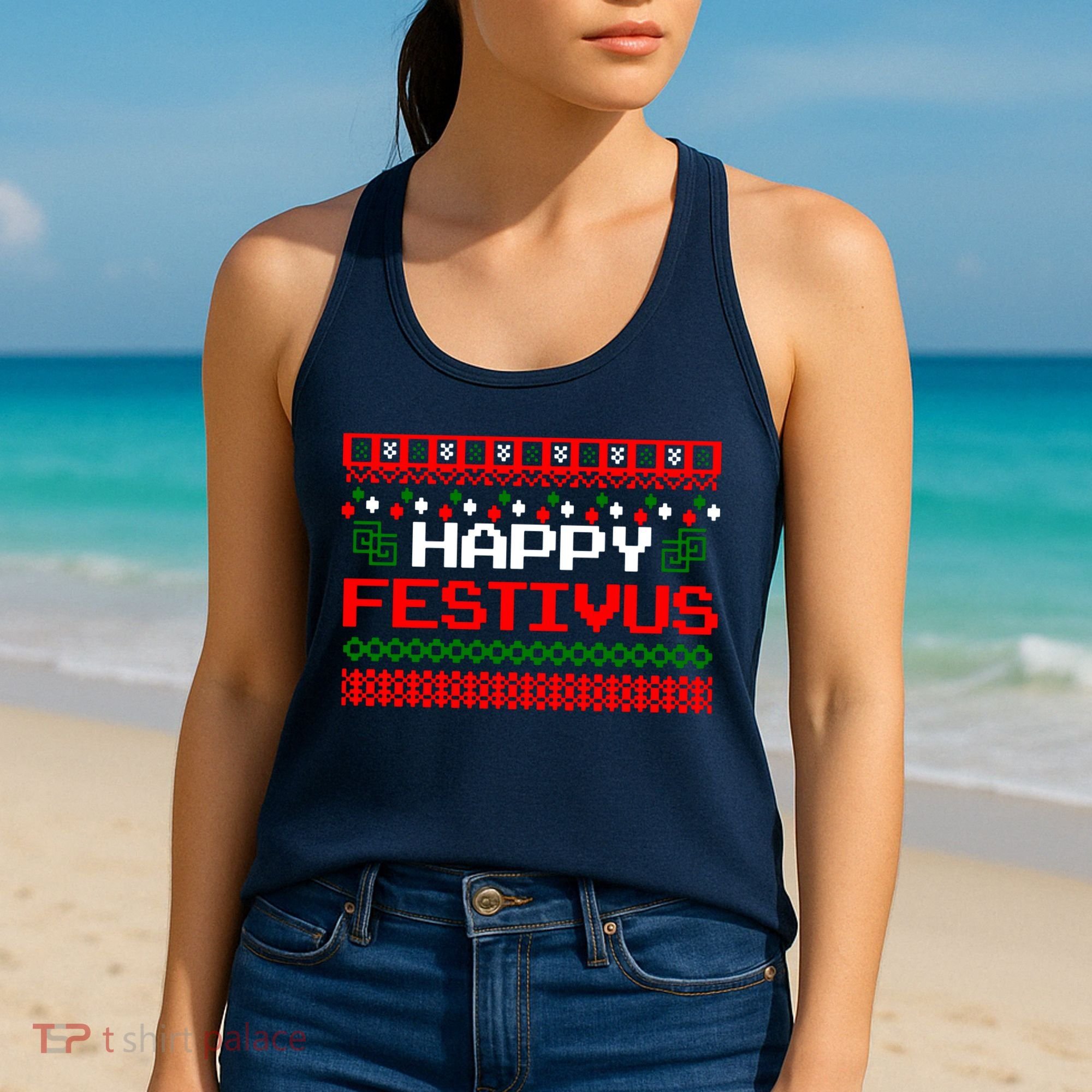 Happy Festivus Ugly Christmas Women's Tank Top