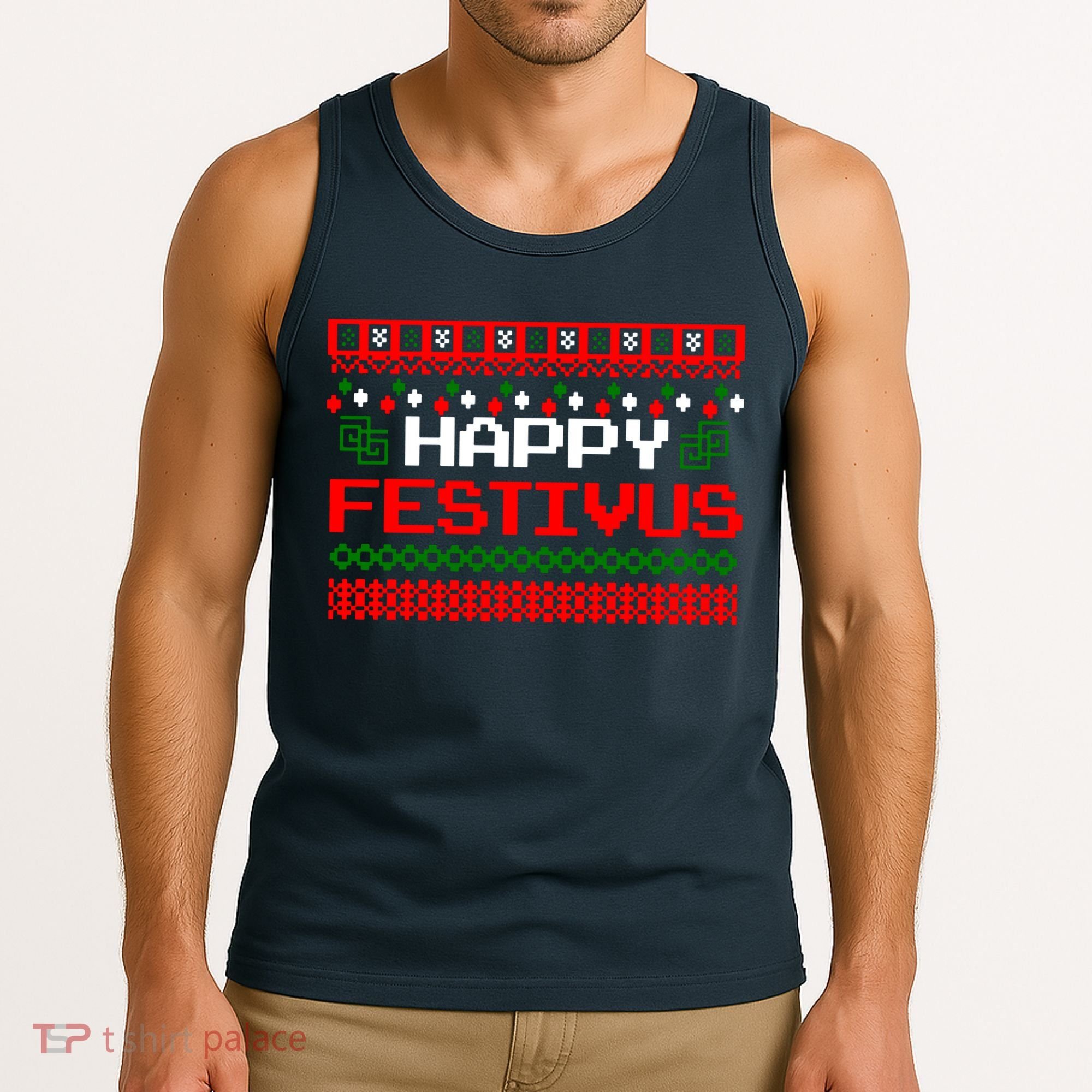 Happy Festivus Ugly Christmas Tank Top
