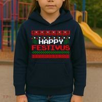 Happy Festivus Ugly Christmas Kids Hoodie thumb 3